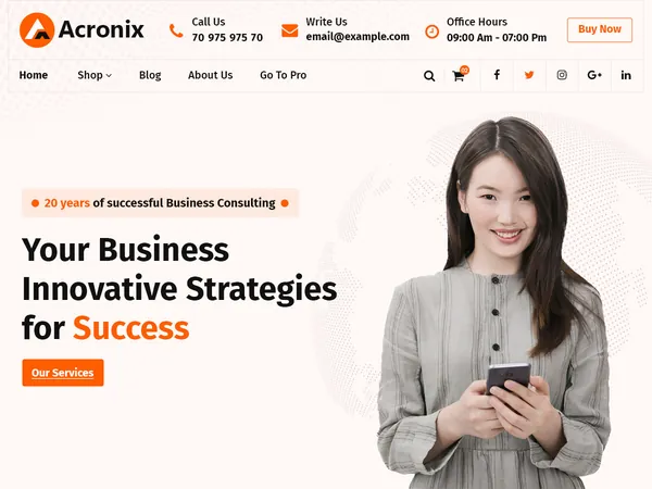 Modelo de site Acronix — Negócios e agência