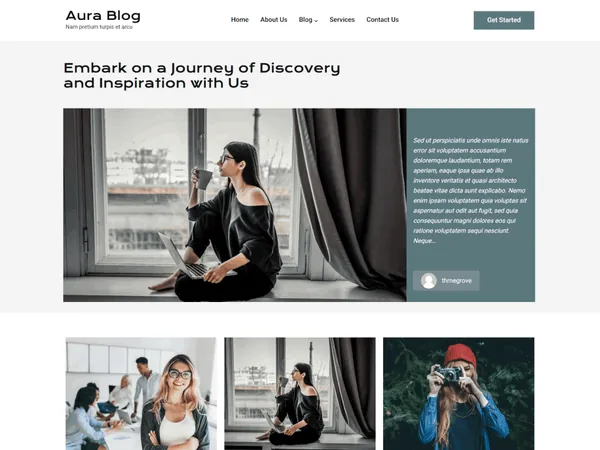 Modelo de site AuraBlog — Blog e notícias